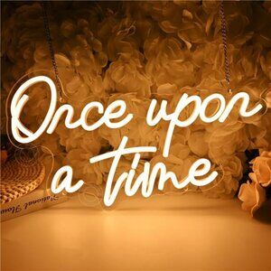 Once Upon A Time LED Neon Light Sign USB Wall Decor Bedroom Nursery Kids Room